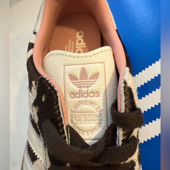 ADIDAS SAMBA OG Cow Print size 8 Women Sneaker Animal Print Style Gum Sole NWT - Picture 11 of 17